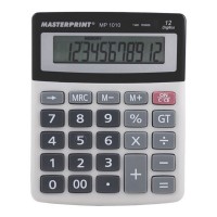 Calculadora Eletrônica de Mesa 12 Dígitos Bateria/Solar Masterprint - MP 1010