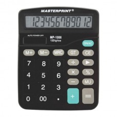 Calculadora Eletrônica de Mesa 12 Dígitos Bateria/Solar Masterprint - MP 1086