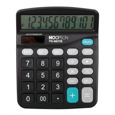 Calculadora Eletrônica de Mesa 12 Dígitos Bateria/Solar Hoopson - PS-8837B