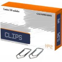 Clips Galvanizado Nº 2 - Caixa 100 unid.