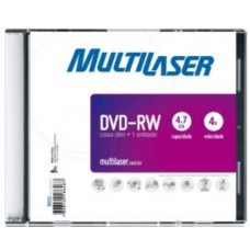 DVD-RW 4.7GB 120min 4x Slim Multilaser - 1 unid.