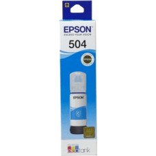 Garrafa de Tinta Epson Ecotank T504 220 Ciano 70ml Original - T504220-AL