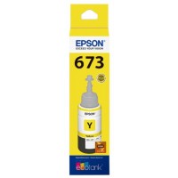 Garrafa de Tinta Epson Ecotank T673 420 Amarelo 70ml Original - T67342A