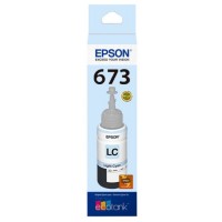 Garrafa de Tinta Epson Ecotank T673 520 Ciano Claro 70ml Original - T67352A