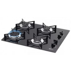 Fogão Cooktop 4 Bocas a Gás Mesa de Vidro Preto Fischer - 1519-5713