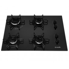 Fogão Cooktop 4 Bocas com Queimador Ultra Chama Preto Mueller - MCG114BG1