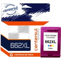 Cartucho de Tinta HP 662 XL Color 6ml Compatível