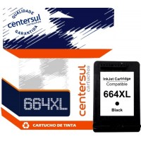 Cartucho de Tinta HP 664 XL Preto 12ml Compatível - ATUALIZADO