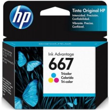 Cartucho de Tinta HP 667 Color 2ml Original - 3YM78AL