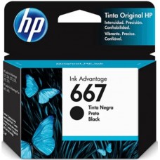 Cartucho de Tinta HP 667 Preto 2ml Original - 3YM79AL