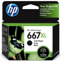 Cartucho de Tinta HP 667 XL Preto 8,5ml Original - 3YM81AB