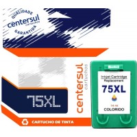 Cartucho de Tinta HP 75 XL Color 17ml Compatível