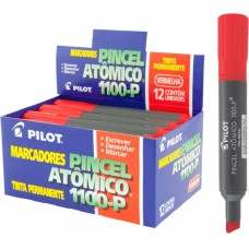 Pincel Marcador Atômico Pilot 1100-P Vermelho - Caixa 12 unid.