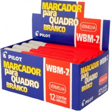 Pincel Marcador p/ Quadro Branco Pilot WBM-7 Vermelho - Caixa 12 unid.