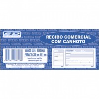 Recibo Comercial com Canhoto 200x91mm com 50 folhas