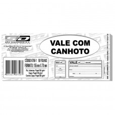 Vale com Canhoto 155x70mm com 50 folhas