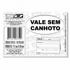 Vale sem Canhoto 111x80mm com 50 folhas